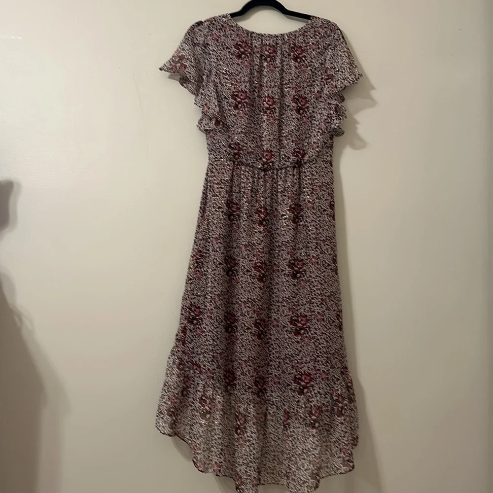 Shoshanna Womens Elnora Short Sleeve Midi Dress Boysenberry Floral Sz 12 Elegant - Picture 7 of 16